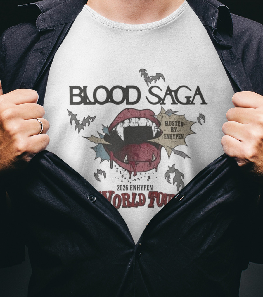Blood Saga 2023 Hosted By Enhypen World Tour T-Shirt
