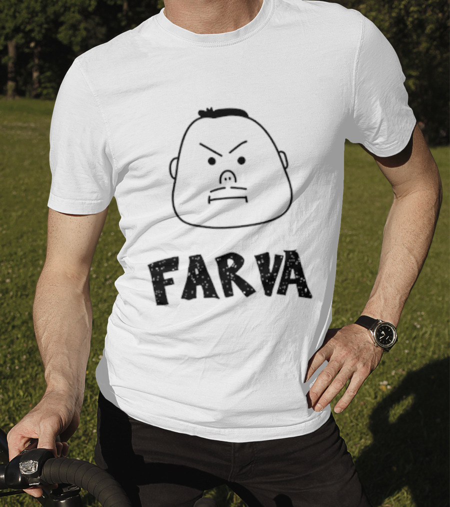 Farva Cartoon Big Head Bachelor Party Drawing T-Shirt