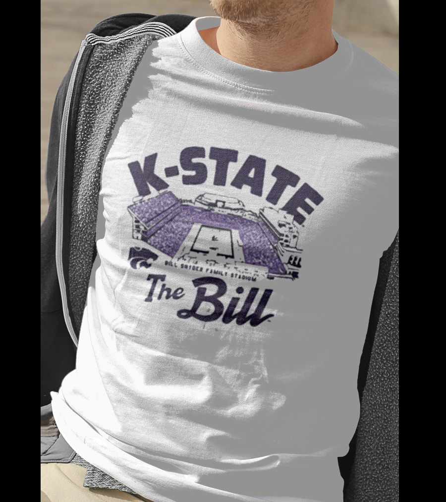 K State Wildcats Bill Snyder Family Stadium Rally The Bill Purple Stadium T-Shirt