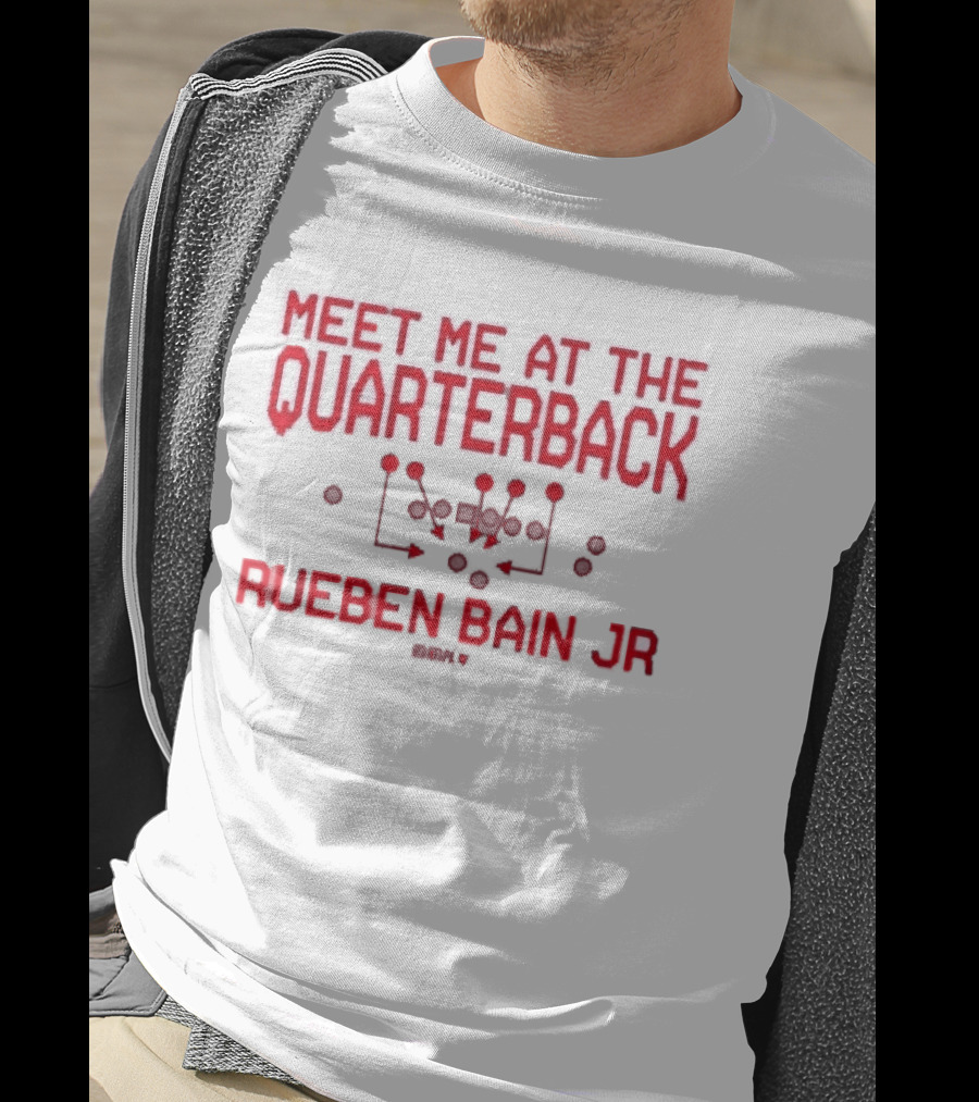 Meet Me At The Quarterback Rueben Bain Jr Playbook Formation T-Shirt