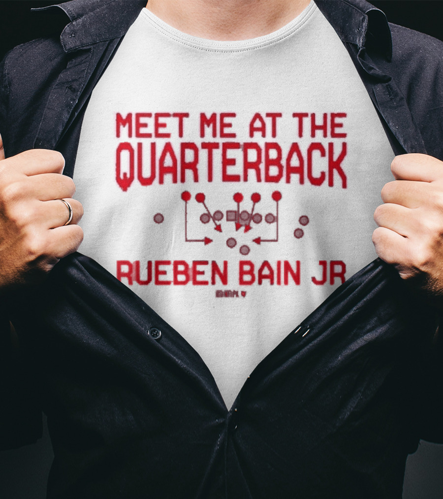 Meet Me At The Quarterback Rueben Bain Jr Playbook Formation T-Shirt