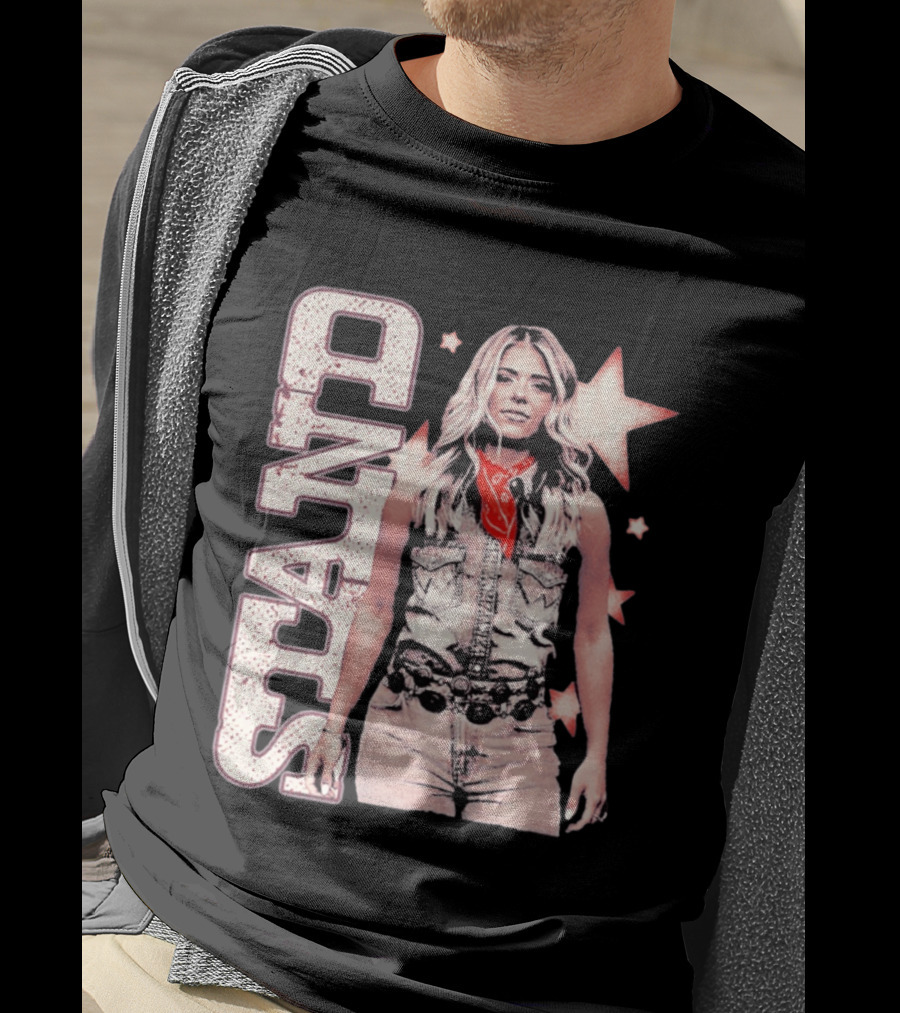 Anne Wilson Stand Stars Vintage Denim Vest And Red Bandana T-Shirt