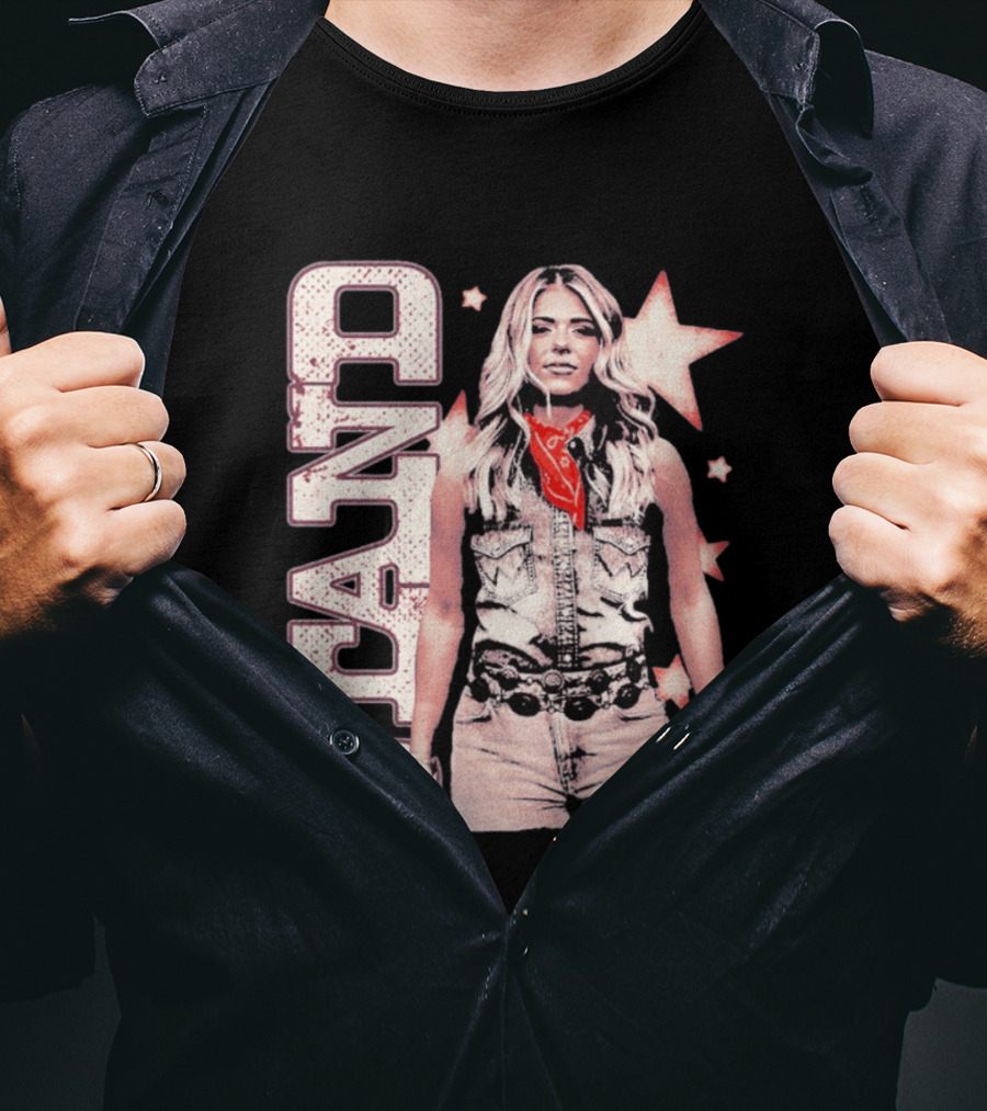 Anne Wilson Stand Stars Vintage Denim Vest And Red Bandana T-Shirt