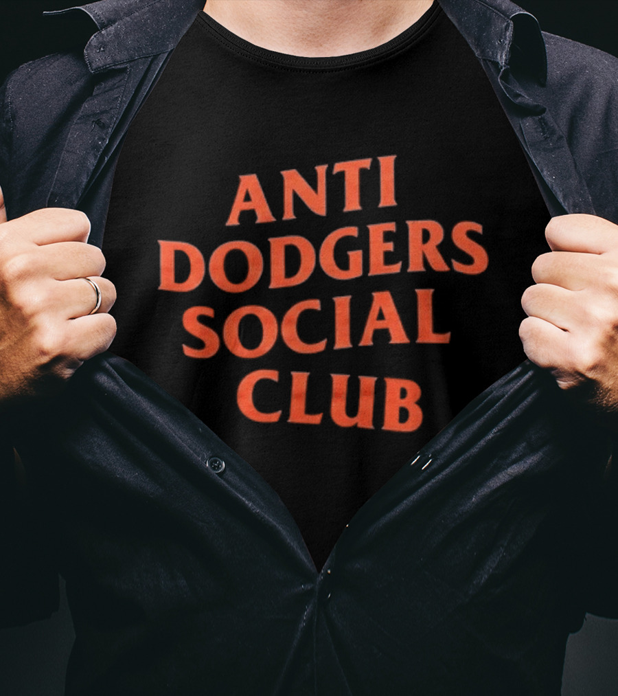 Anti Dodgers Social Club Trendy Baseball Rivalry T-Shirt