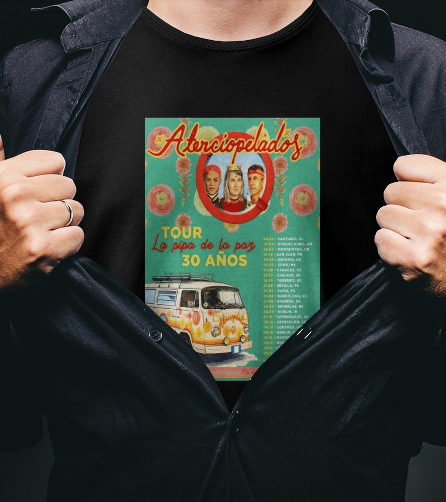 Aterciopelados Tour La Pipa De La Paz 30 Años 2026 Concert Dates And Locations T-Shirt