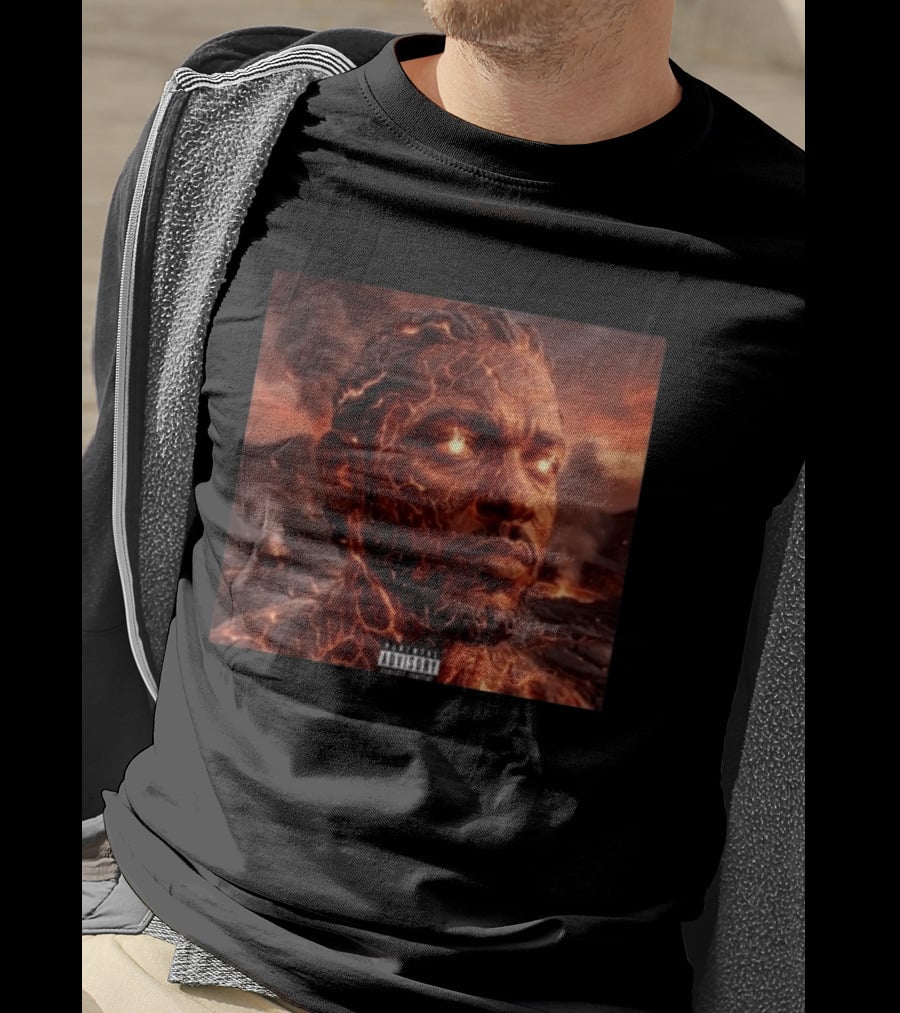 Kendrick Lamar Fireman Album 2026 Lava Eruption Cover T-Shirt