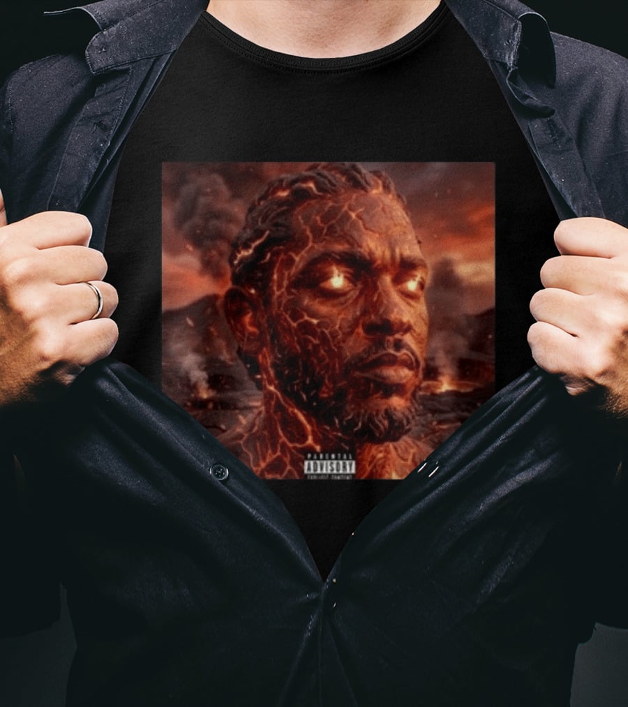 Kendrick Lamar Fireman Album 2026 Lava Eruption Cover T-Shirt