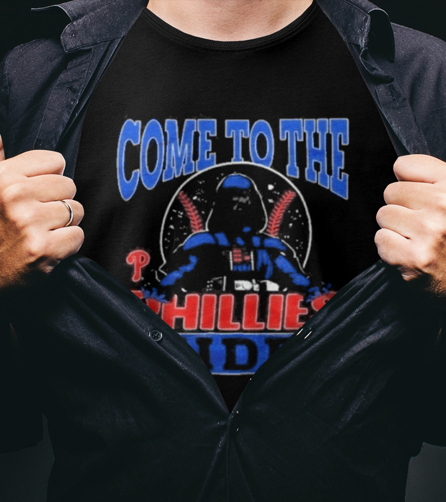 Philadelphia Phillies Come To The Dark Side Star Wars Mashup T-Shirt