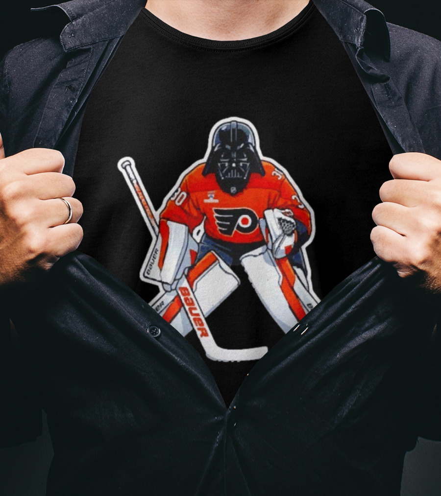 Dan Vladar Philadelphia Flyers Hockey Goalie Darth Vader Bauer Pads T-Shirt