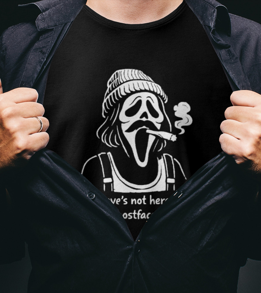 Dave's Not Here It's Ghostface Man Smoking Beanie T-Shirt