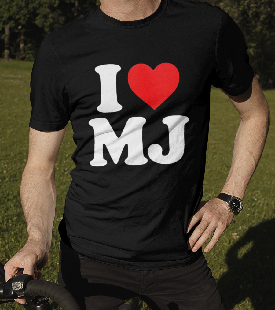 I Love MJ Red Heart T-Shirt