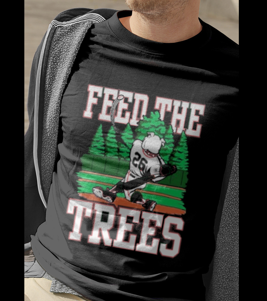 Feed The Trees Baseball Batter Forest Swing 28 T-Shirt