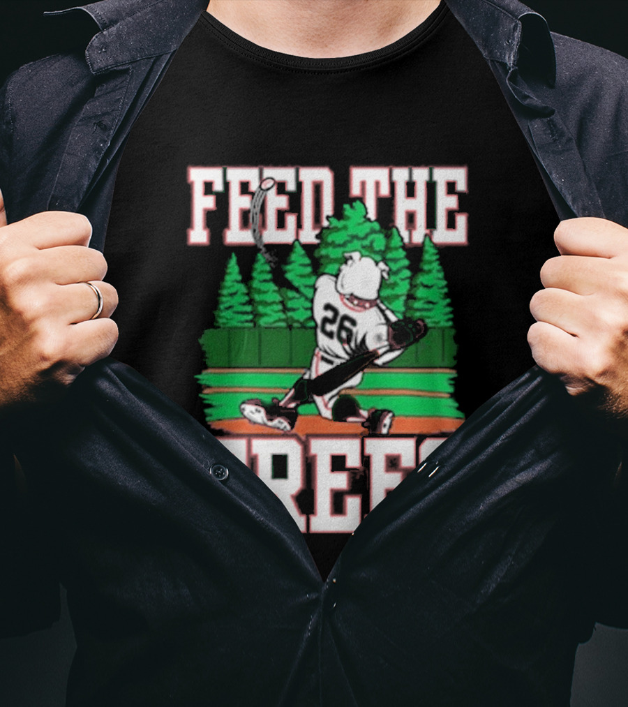 Feed The Trees Baseball Batter Forest Swing 28 T-Shirt