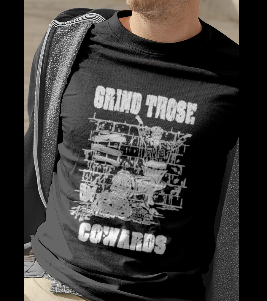 Piled Flesh Grind Those Cowards Chainsaw T-Shirt