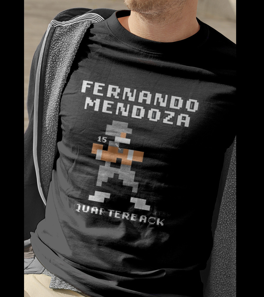 Fernando Mendoza Quarterback 15 Retro Pixel T-Shirt