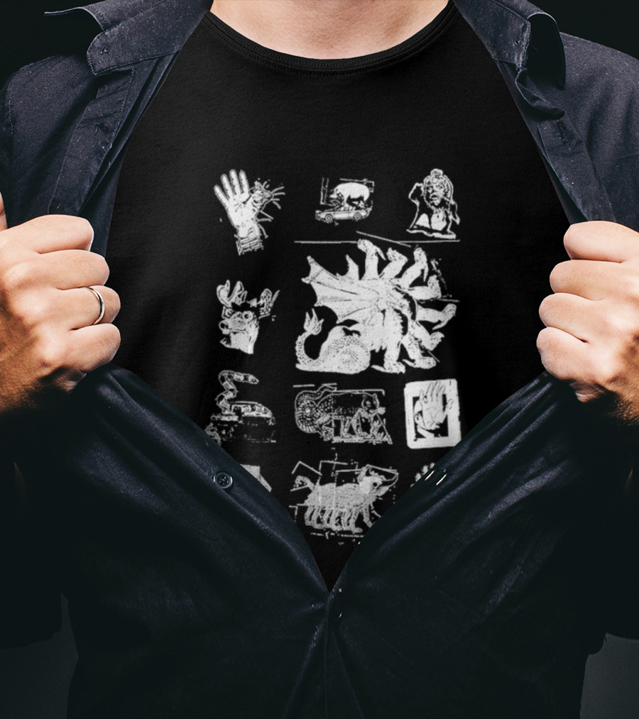 Goose Chain Yer Dragon Collage T-Shirt