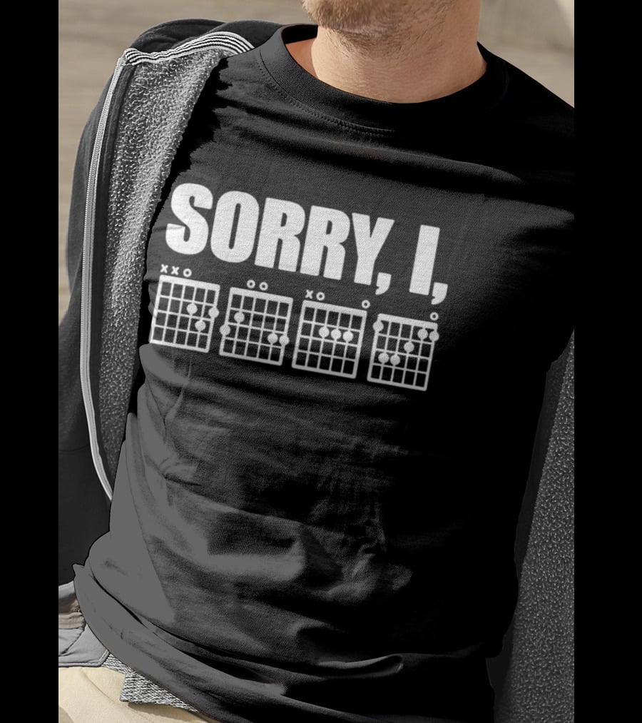 Sorry I DGAF Guitar Chord Charts Music Humor T-Shirt