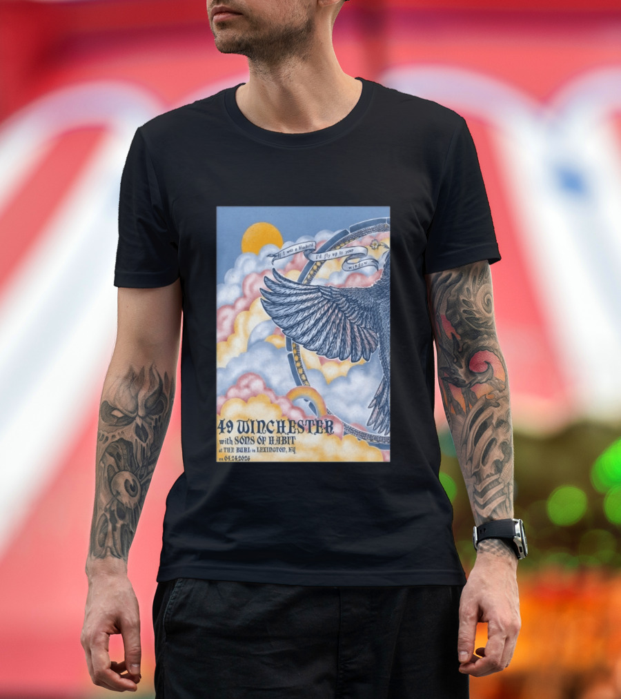 49 Winchester Sons Of Habit The Burl Lexington KY April 24 2026 Bird And Cloud T-Shirt