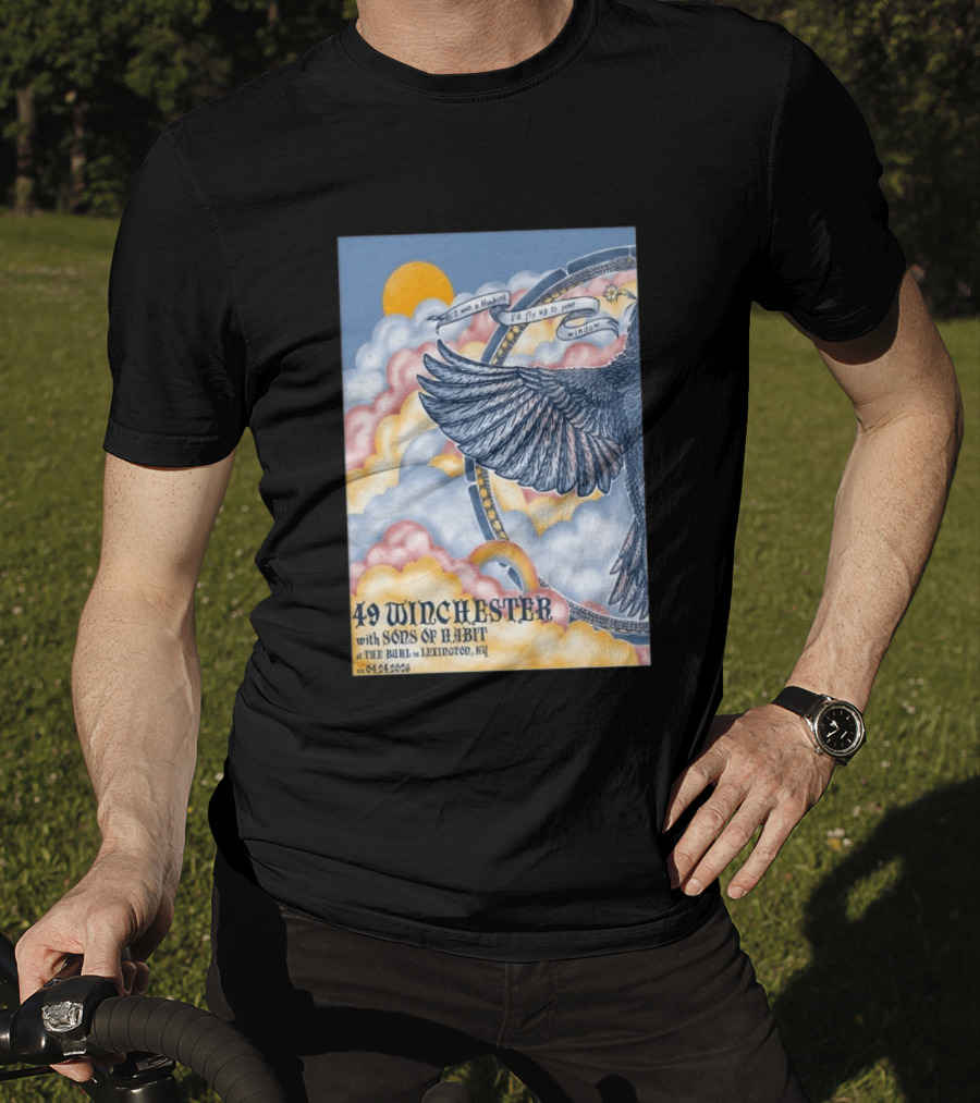 49 Winchester Sons Of Habit The Burl Lexington KY April 24 2026 Bird And Cloud T-Shirt