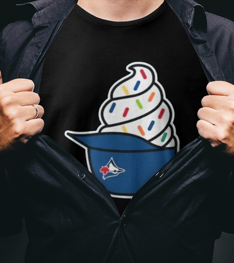 2026 Blue Jays Ice Cream Helmet Toronto Baseball Fan Cap Sundae T-Shirt