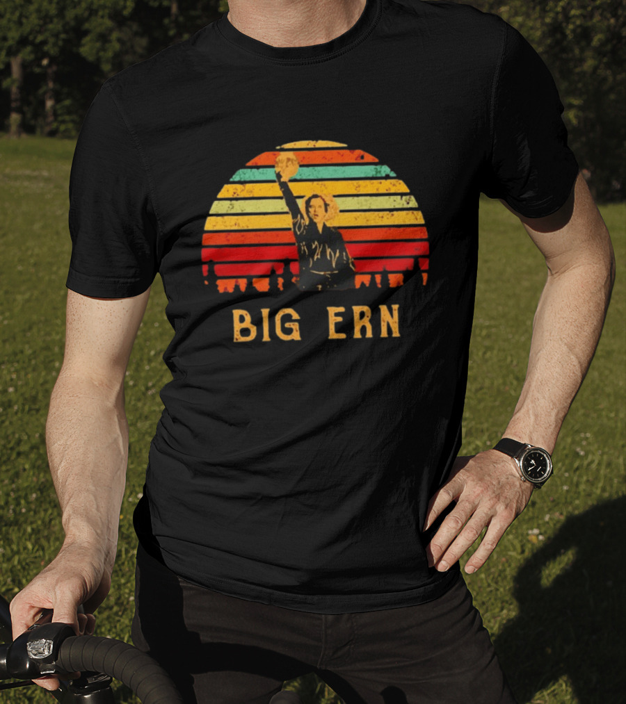 Big Ern Retro Sunset Bowling Victory Vintage 90s T-Shirt