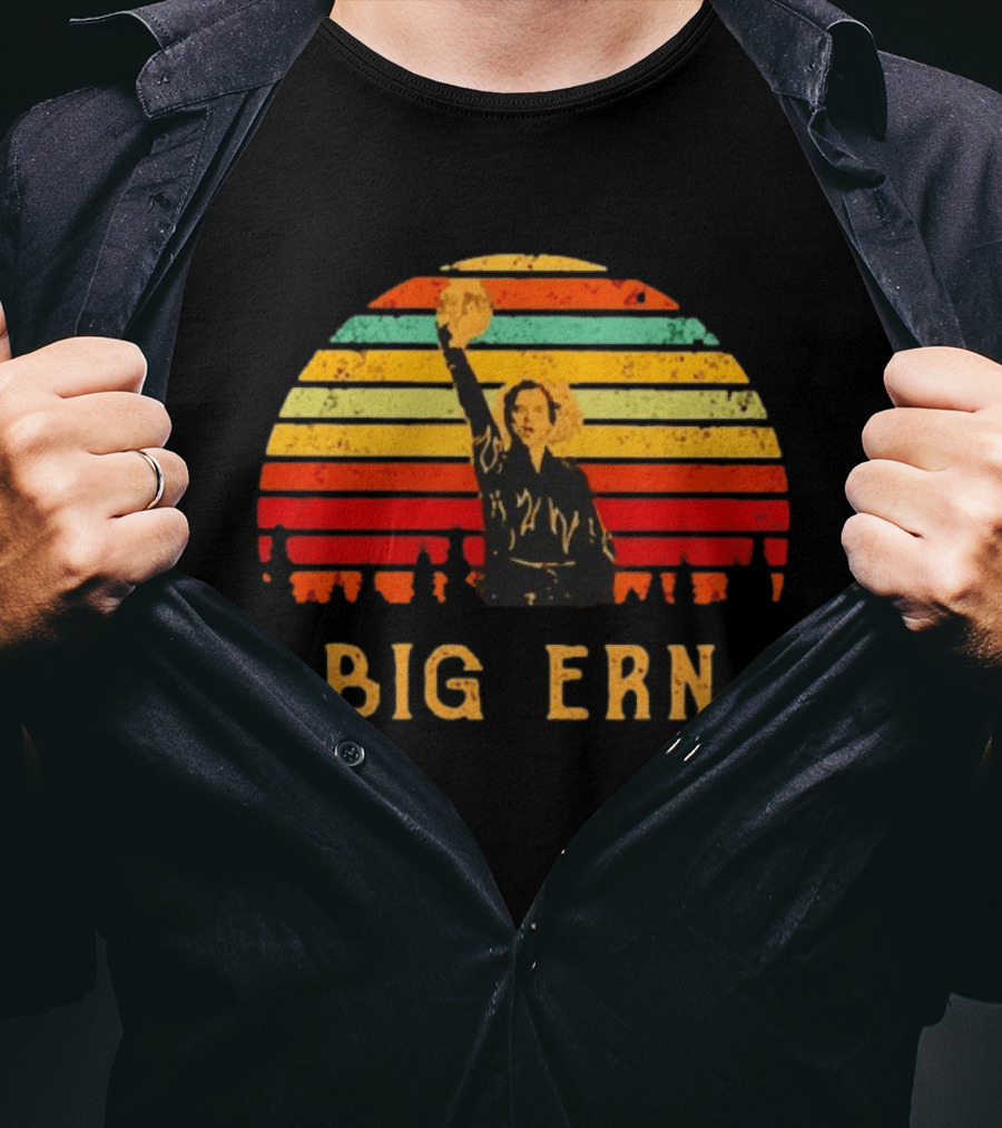 Big Ern Retro Sunset Bowling Victory Vintage 90s T-Shirt