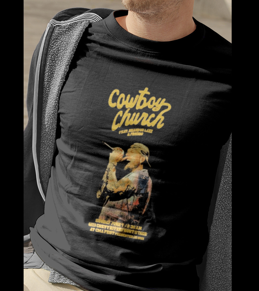 Cowboy Church Brandon Lake Sunday June 7 2026 Chevy Riverfront Stage CMA Fest Nashville T-Shirt