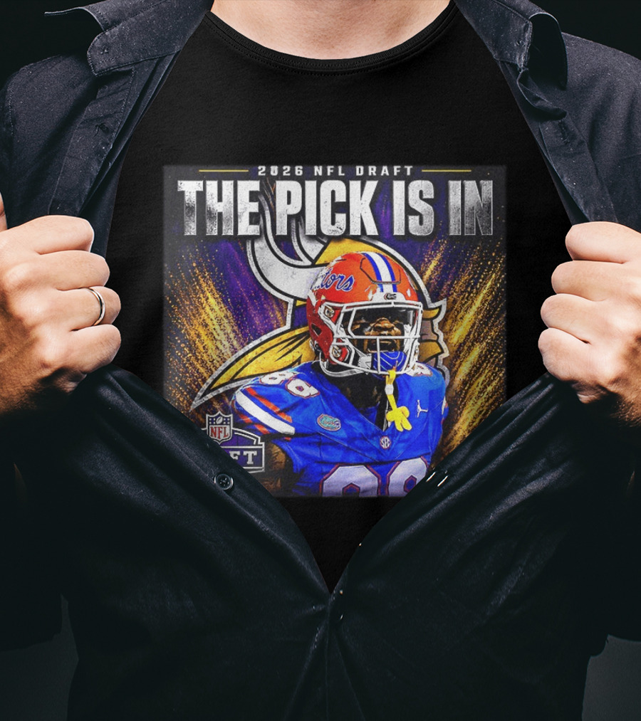 2026 NFL Draft The Pick Is In Minnesota Vikings Caleb Banks T-Shirt