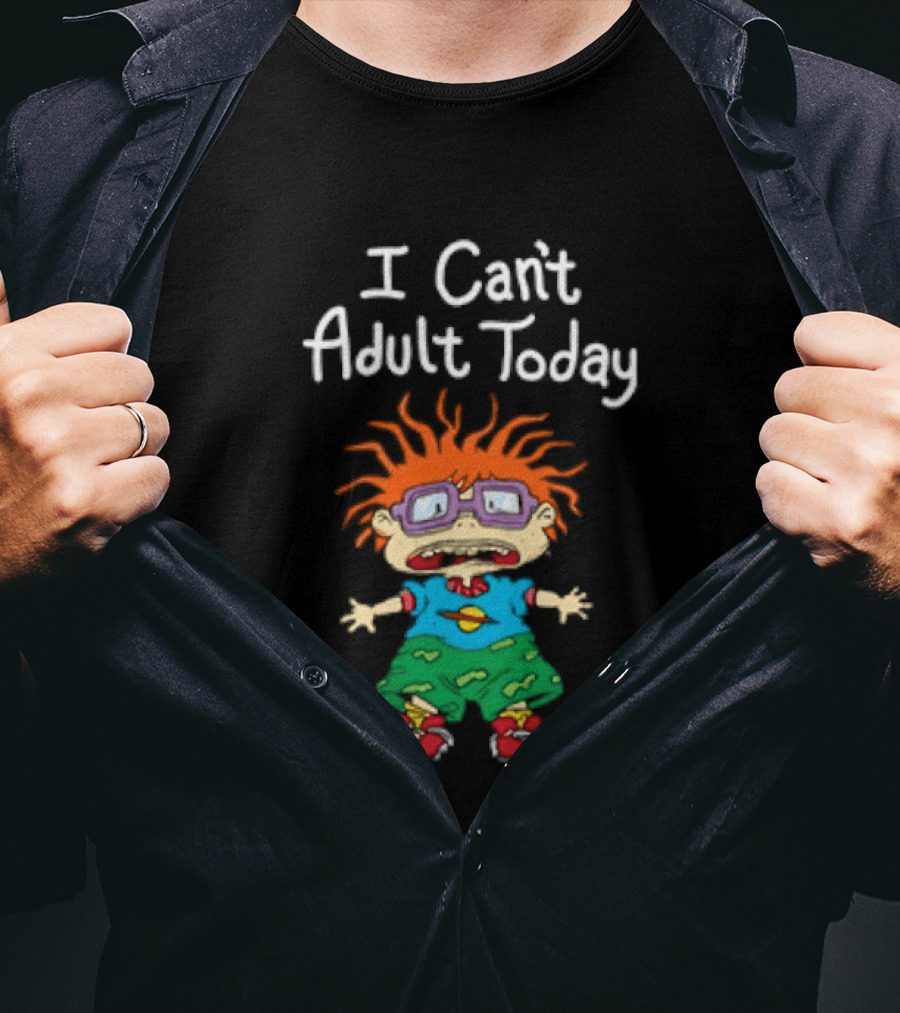 Chuckie Finster I Can't Adult Today Rugrats Nostalgic Humor T-Shirt
