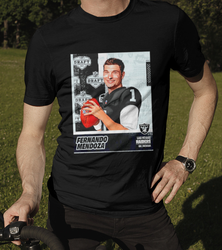 Fernando Mendoza Las Vegas Raiders 2026 Draft QB Indiana NFL T-Shirt