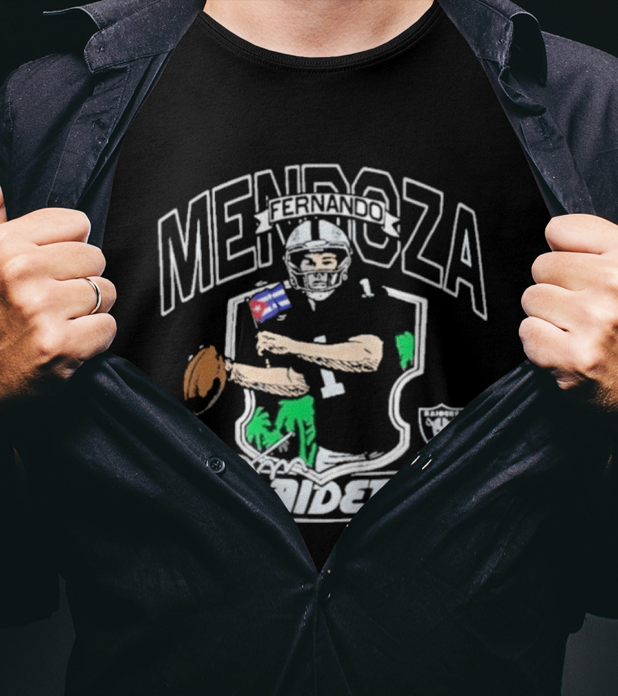 Fernando Mendoza Raiders Football Quarterback T-Shirt