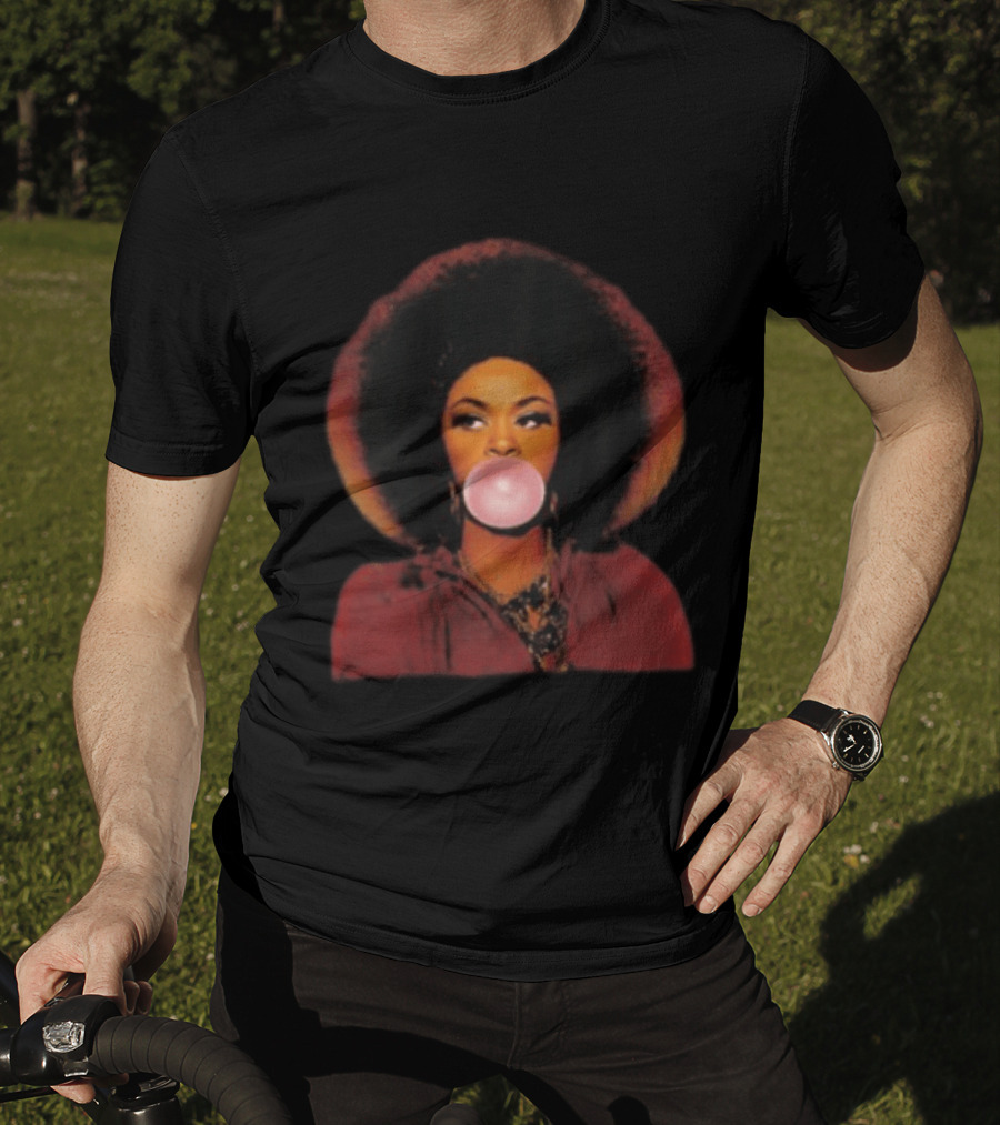 Miss Jill Scott Bubblegum Afro Silhouette Trend T-Shirt