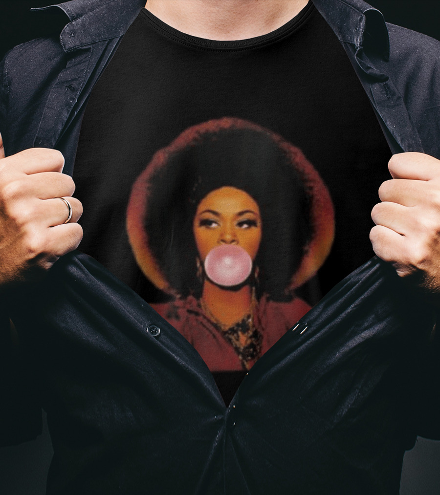 Miss Jill Scott Bubblegum Afro Silhouette Trend T-Shirt
