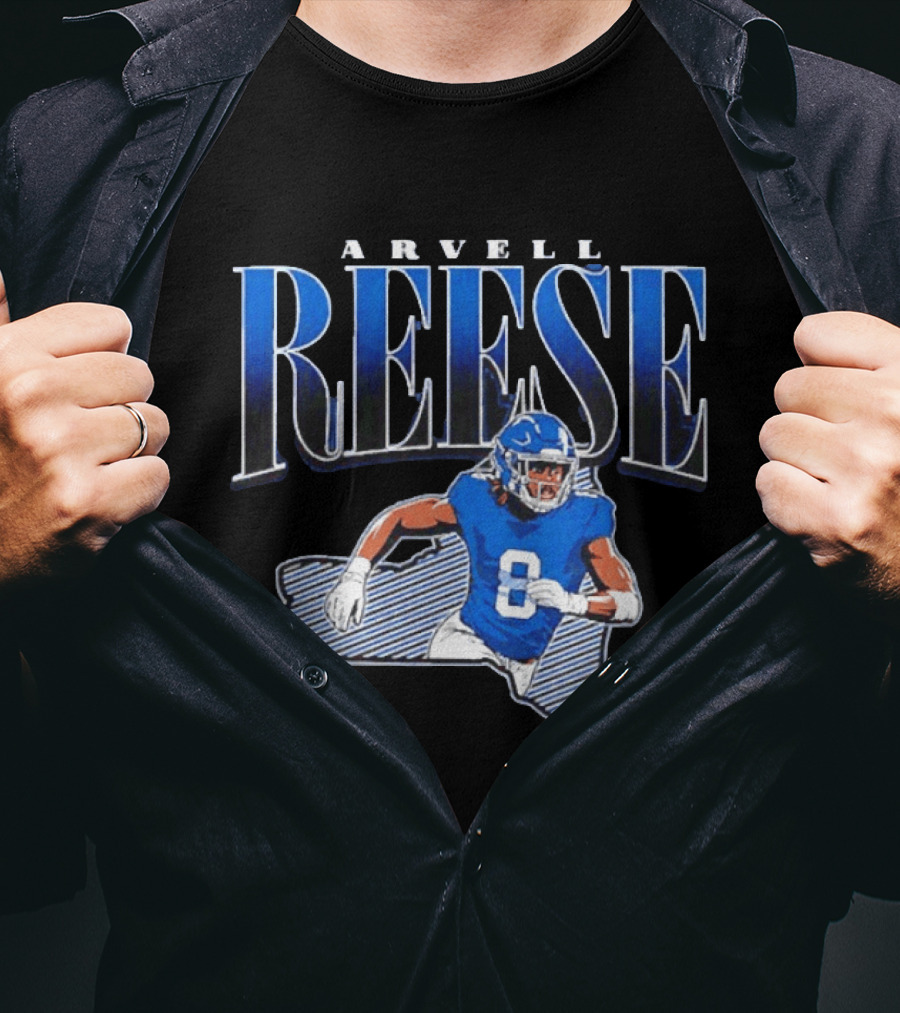 New York Giants Arvell Reese 8 State Star Player T-Shirt