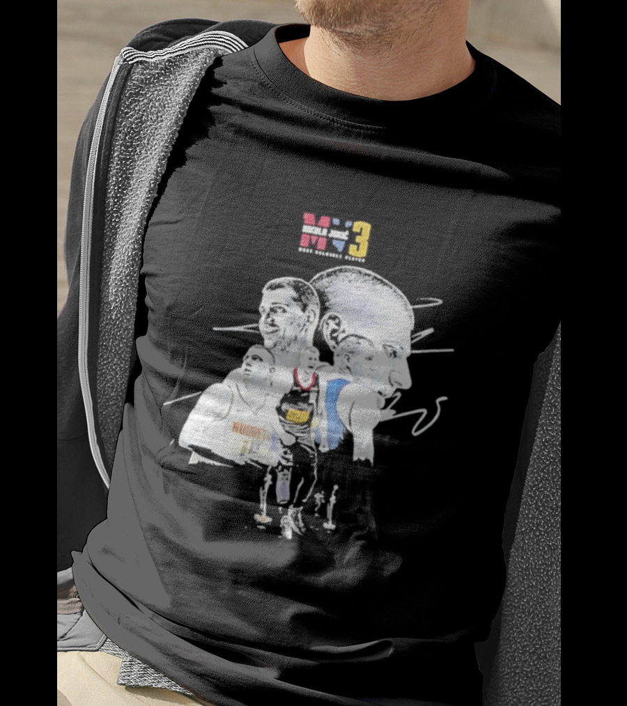 Denver Nuggets Nikola Jokic 3 MVP Basketball Art NBA 15 T-Shirt