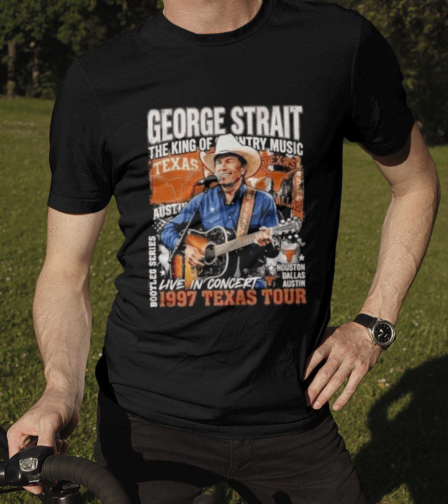 George Strait The King Of Country Music 1997 Texas Tour May 15 2026 Moody Center Austin TX NCAA Texas Longhorns T-Shirt