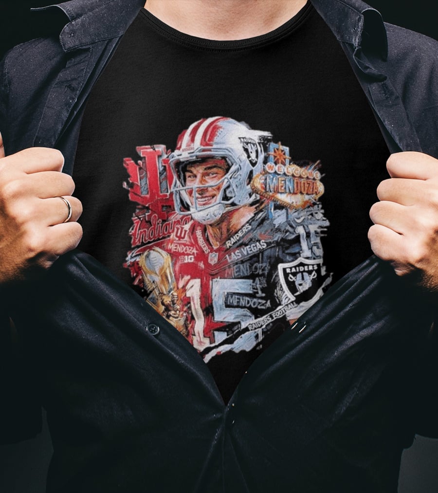 Las Vegas Raiders Football Welcome Mendoza Raiders Indiana 15 T-Shirt
