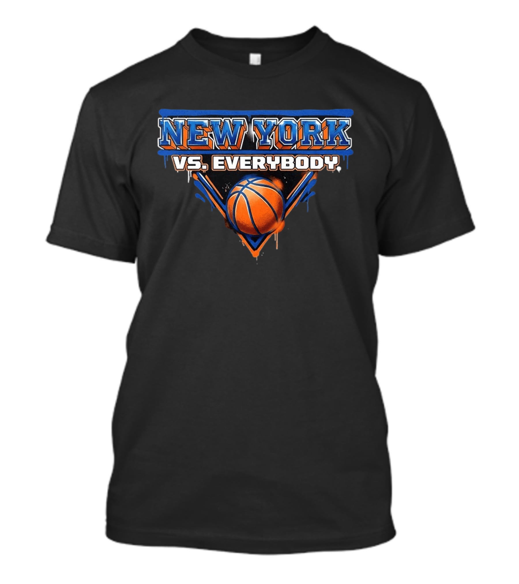 New York Vs Everybody Basketball Mets Fan T-Shirt