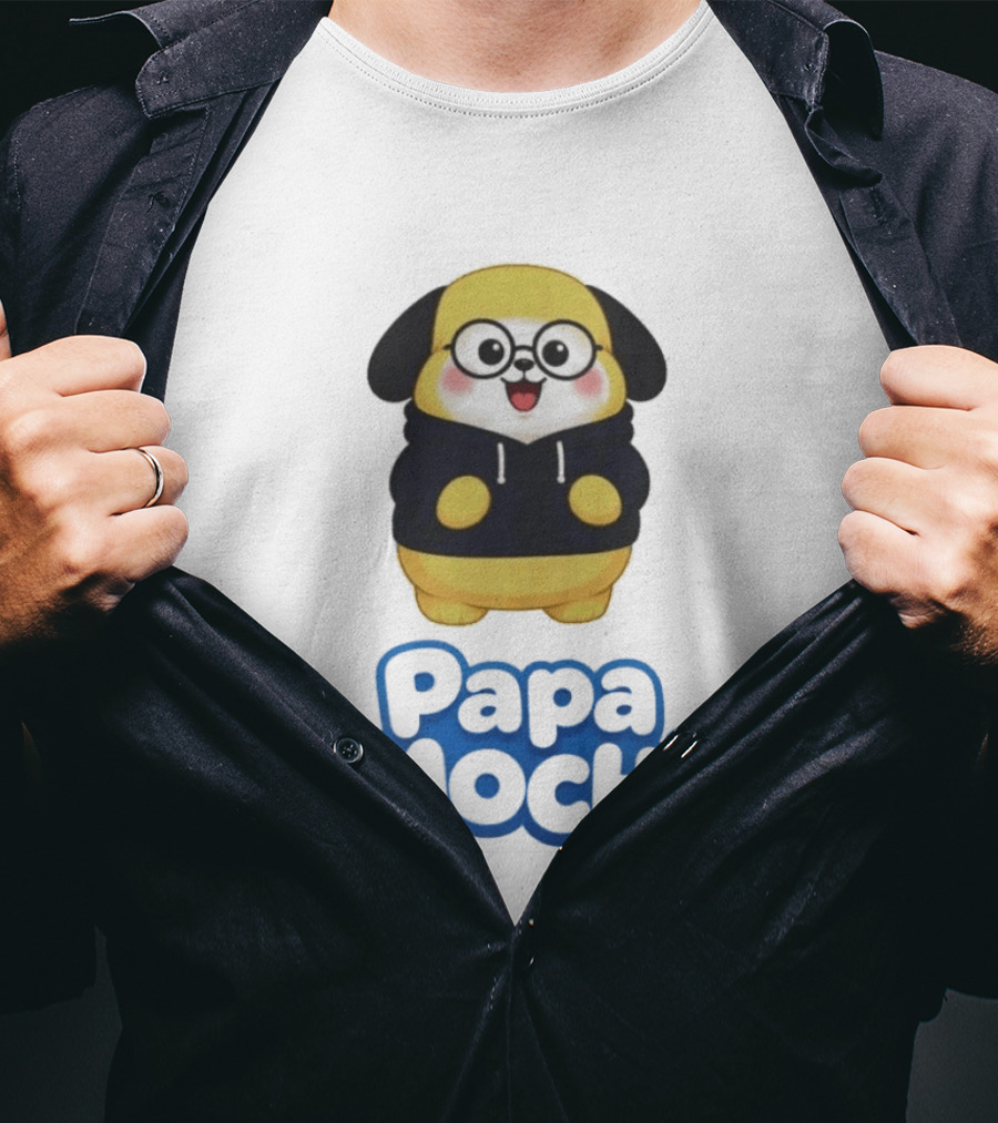 Papa Mochi Cute Character With Glasses T-Shirt
