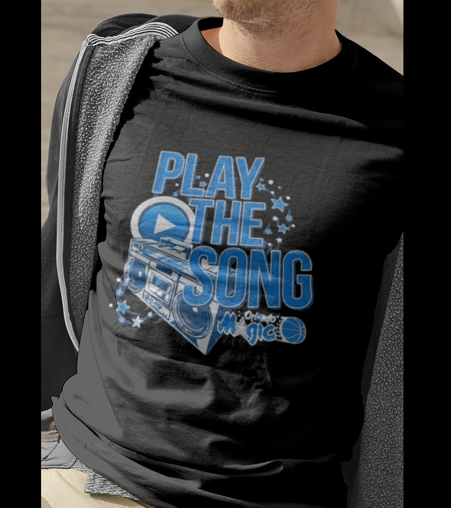 Play The Song Orlando Magic Boombox And Stars T-Shirt