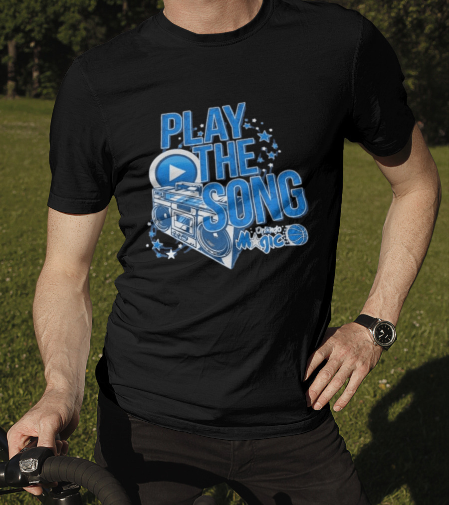 Play The Song Orlando Magic Boombox And Stars T-Shirt