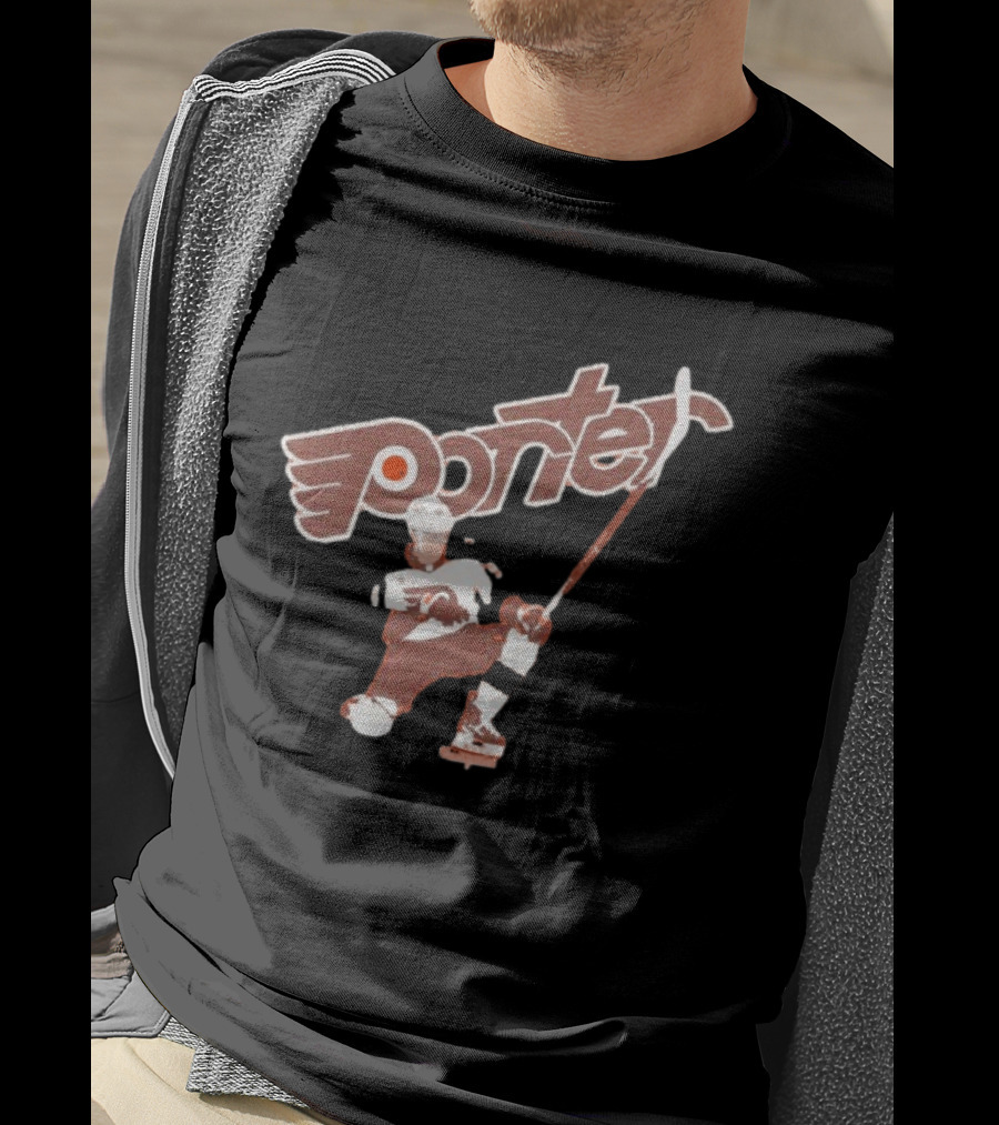 Porter Martone Philadelphia Flyers Hockey Player Action Pose T-Shirt