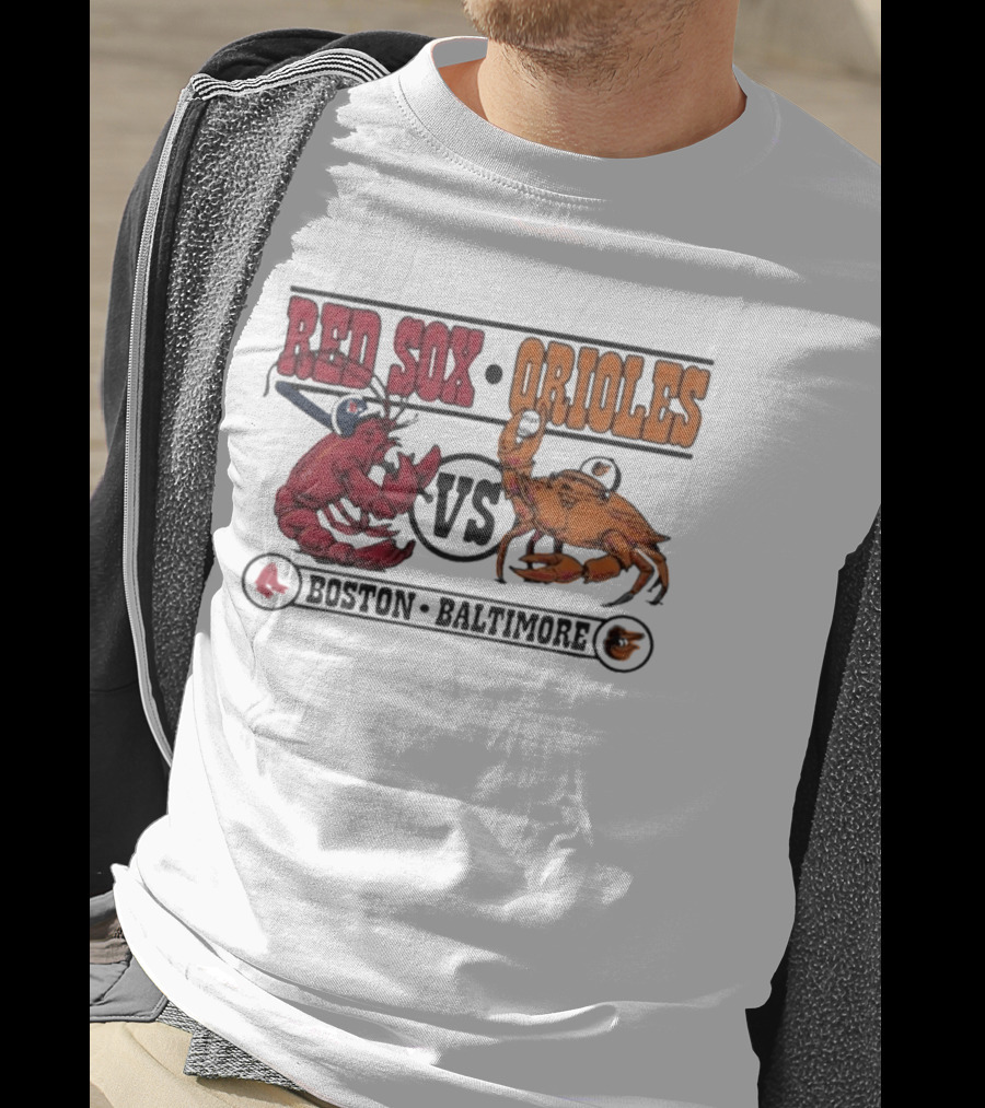 Boston Red Sox Vs Baltimore Orioles Rivalry Matchup With Lobster And Crab T-Shirt