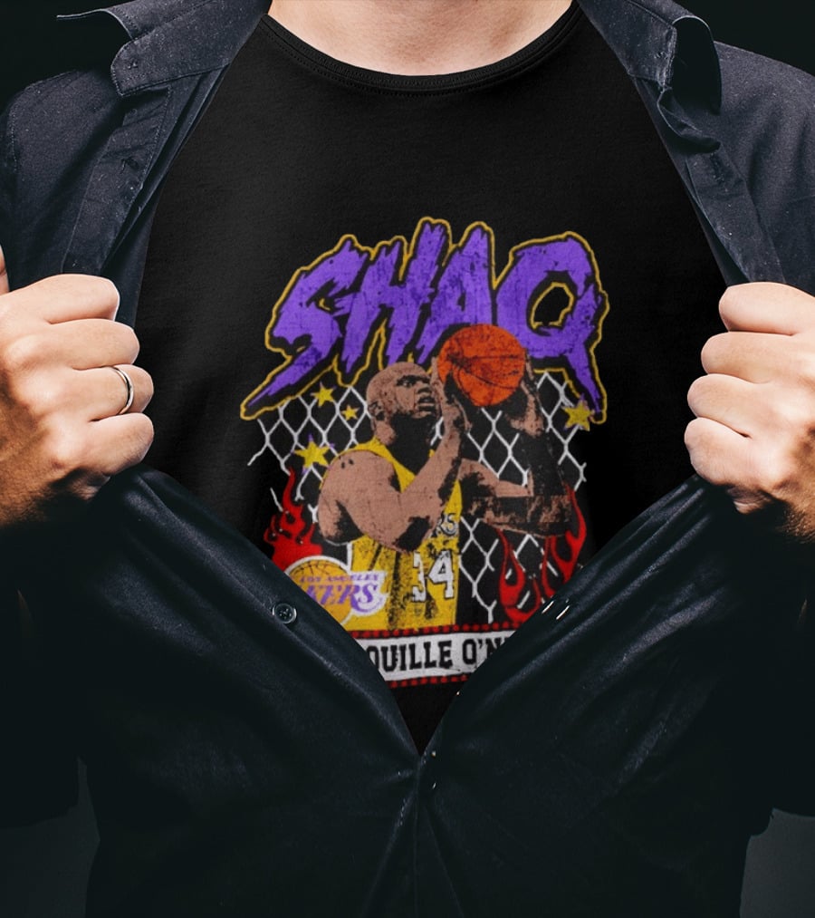 Shaquille O'Neal Shaq Los Angeles Lakers Basketball Icon 34 T-Shirt