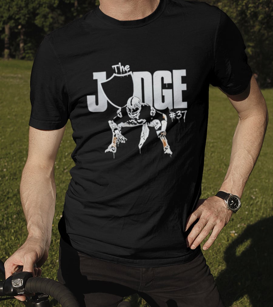 The Judge Las Vegas Raiders 37 Linebacker T-Shirt