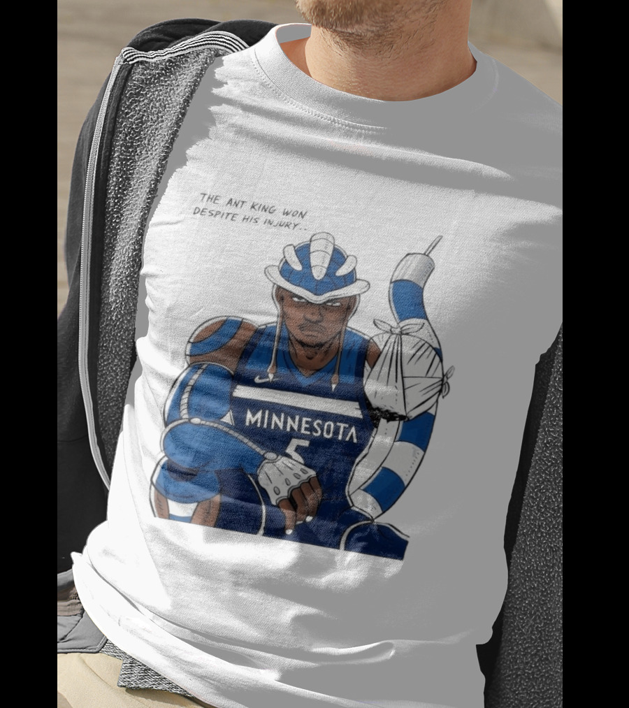Anthony Edwards Minnesota Timberwolves Game 2 Ant King Triumph Injury T-Shirt