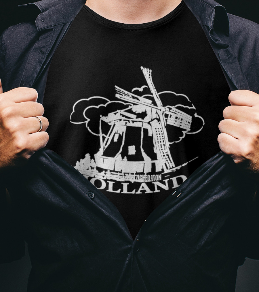 Jaafar Jackson Holland Windmill Classic Dutch Scene T-Shirt