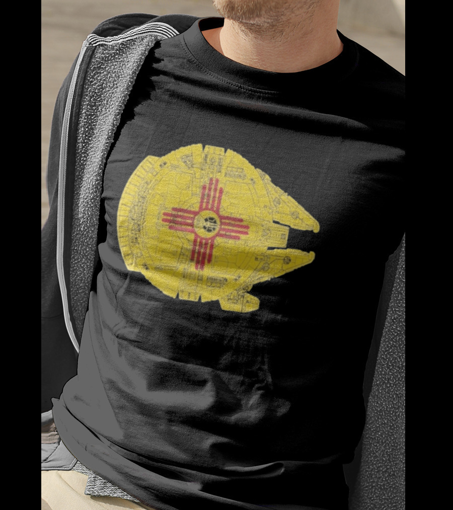 New Mexico Zia Symbol On Millennium Falcon Starship T-Shirt