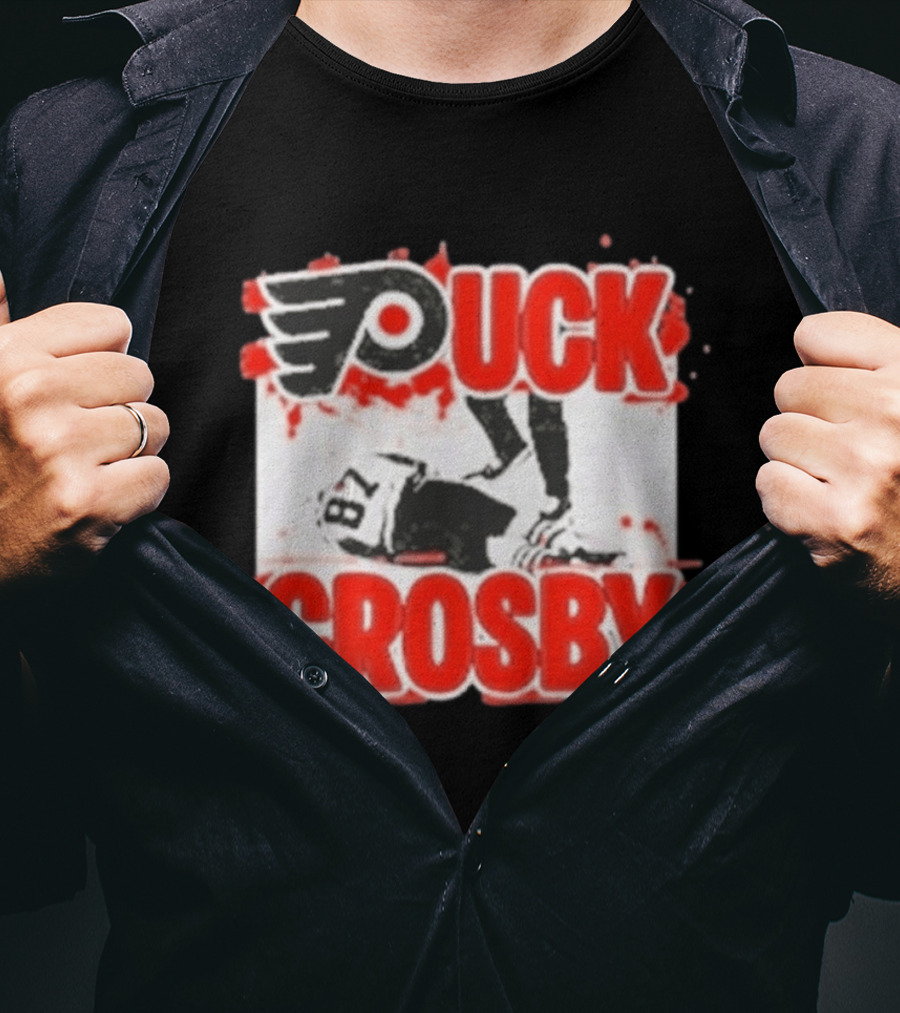 Puck Crosby Philadelphia Flyers Hockey 87 2026 T-Shirt