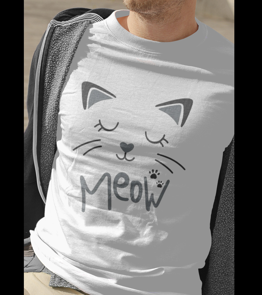 The Boys Starlight Meow Cat Face With Ears And Whiskers T-Shirt
